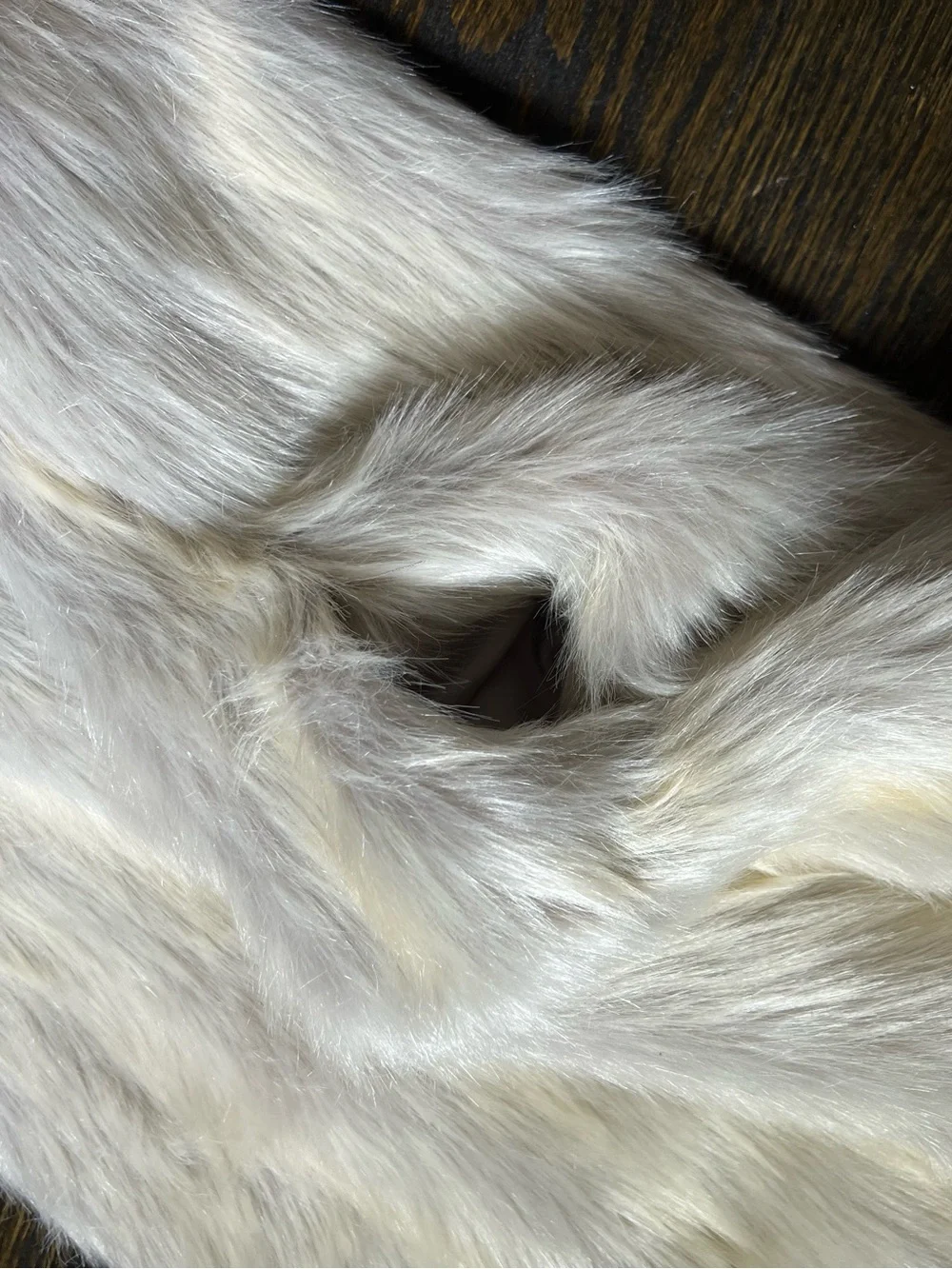 Forever 21 Cream Faux Fur Open Front Vest Medium